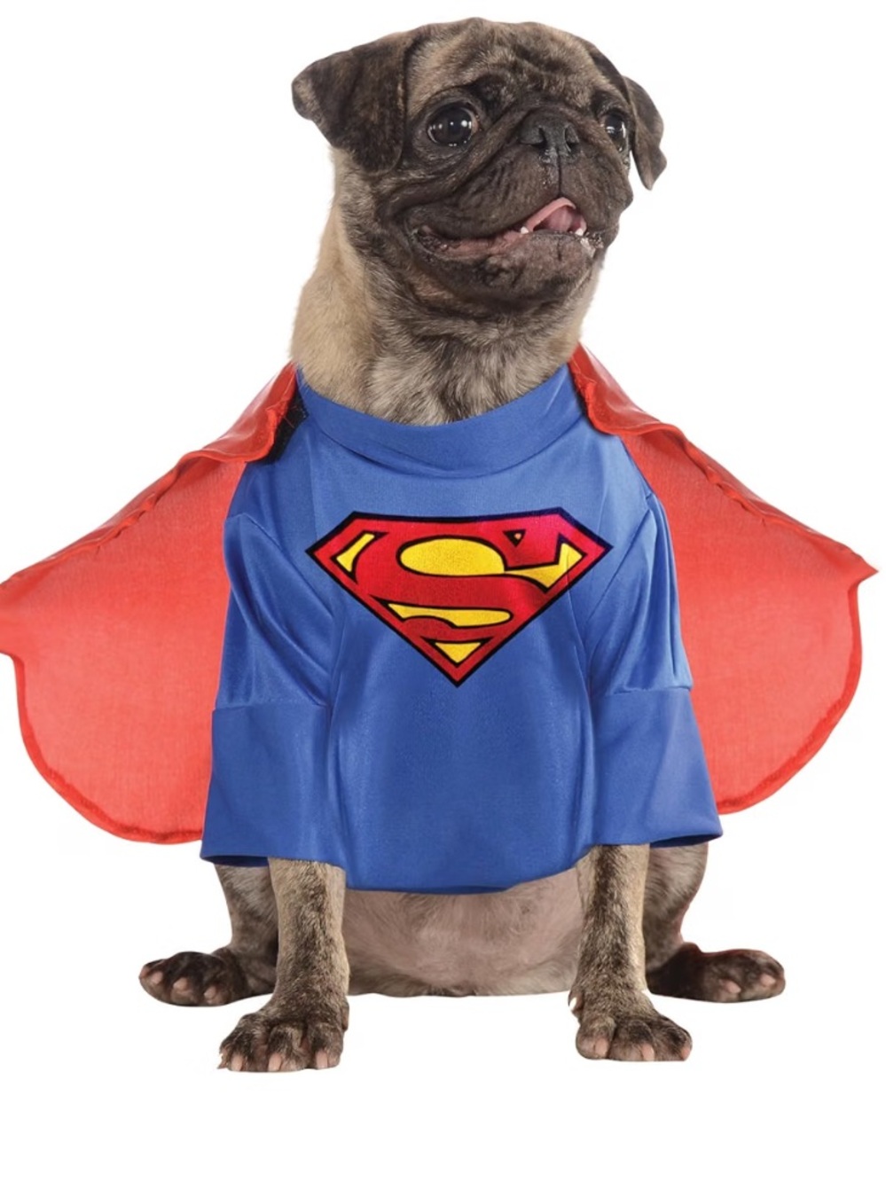NWT Rubie's Superman DC Comics SuperheroesPet Cape Costume in Blue and Red